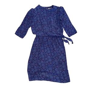 Susan Richard’s California Vintage medium blue purple and pink dress w/ bow